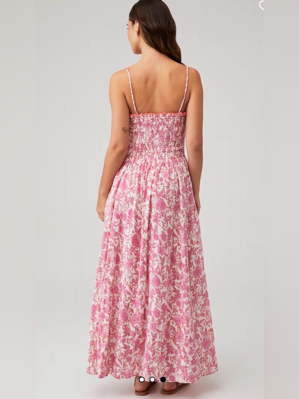 Free People Pink Floral Smocked Maxi Dress - Picture 4 of 13